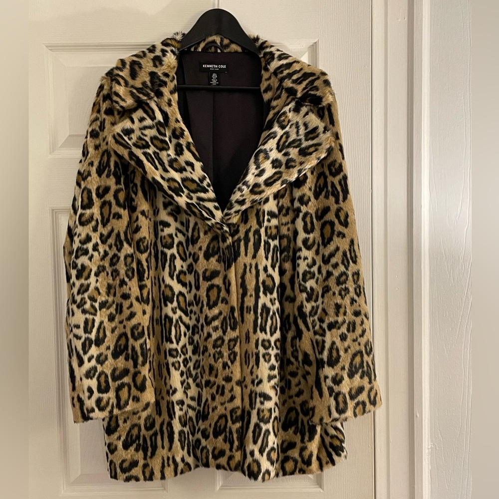 Kenneth Cole NY Leopard Coat